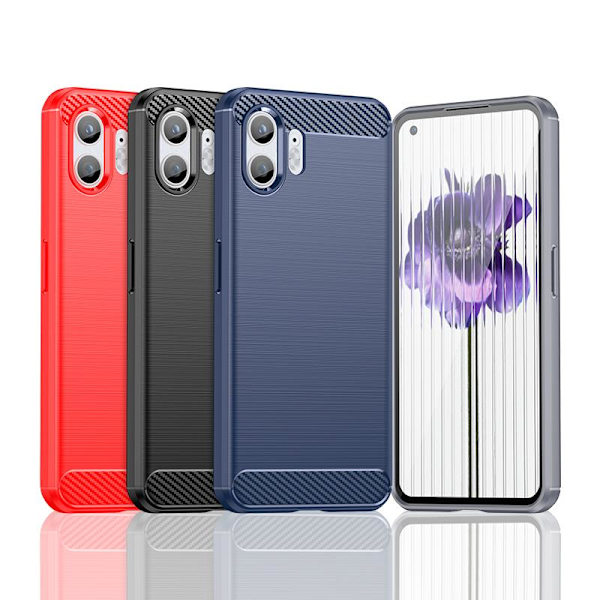 SKALO Nothing Phone (2) Armor Carbon Iskunkestävä TPU suojakuori - Valitse väri Red