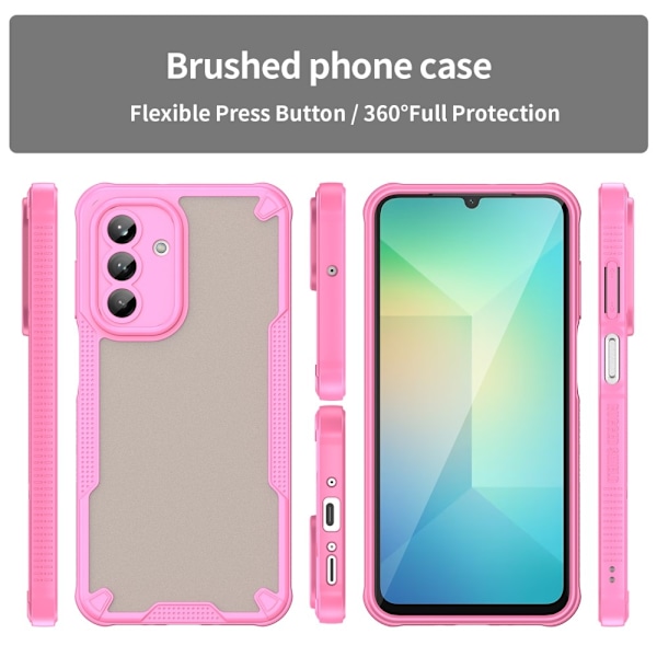 SKALO Samsung A26 5G Armor Hybrid Frosted Skal - Rosa Rosa