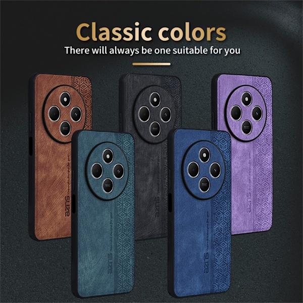 SKALO Xiaomi Redmi 14C AZNS PU læder Cover - Sort Black