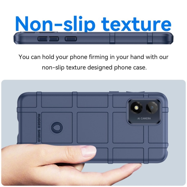 SKALO Motorola Moto E13 4G Rugged Shield iskunkestävä TPU suojak Blue