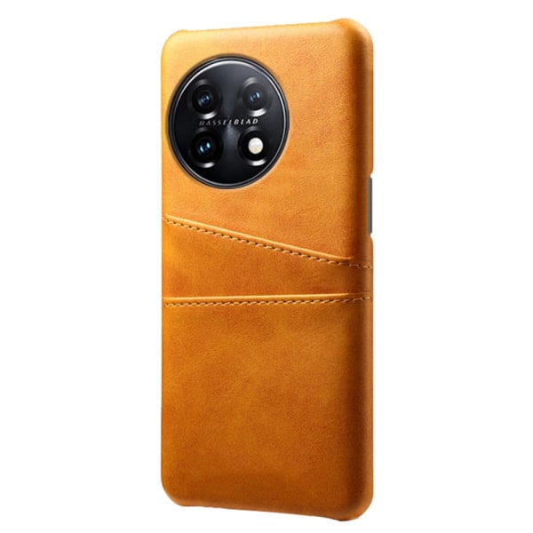 SKALO OnePlus 11 5G PU-Läder Korthållare Skal - Ljusbrun Ljusbrun