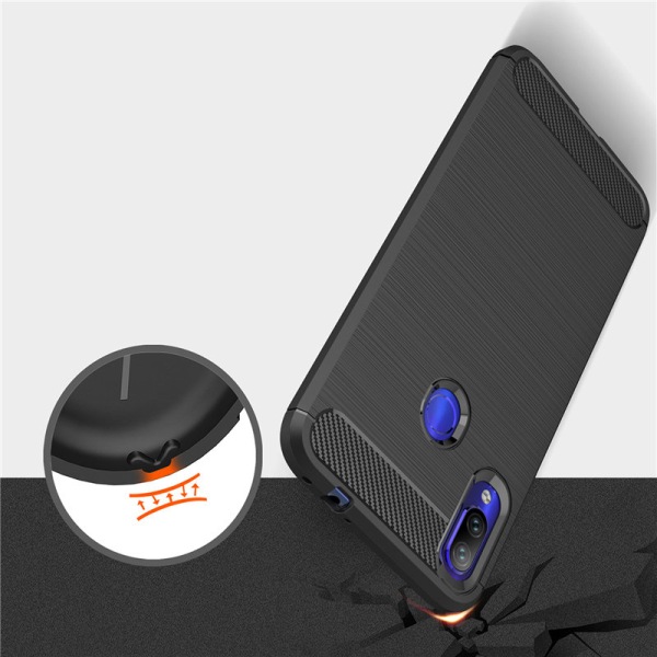 Iskunkestävä Armor Carbon TPU-kotelo Xiaomi Redmi Note 7 - enemmän väriä Black