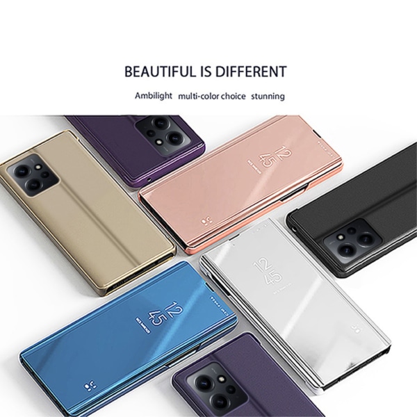 SKALO Xiaomi Redmi Note 12 4G Clear View Spegel fodral - Roséguld Rosa guld