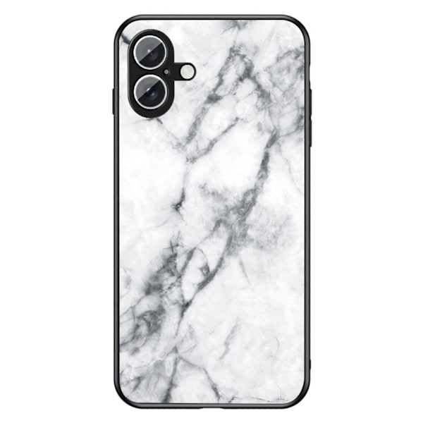SKALO iPhone 16 Plus Marmor hærdet glas TPU Cover - #1 Multicolor