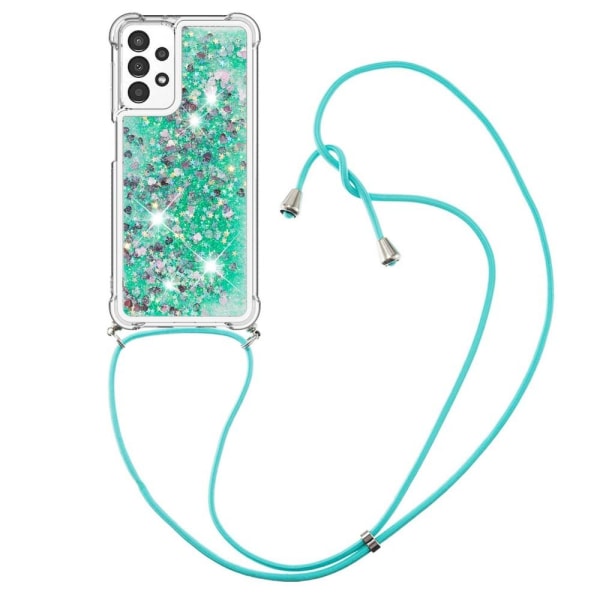 SKALO Samsung A13 4G Juoksuhiekka Glitter Mobile kaulapanta - Vihreä Green