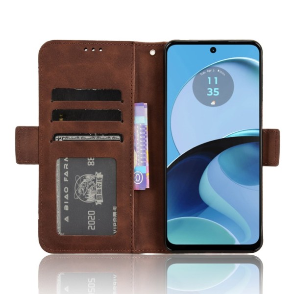 SKALO Motorola Moto G14 6-RUM Pungetaske - Brun Brown