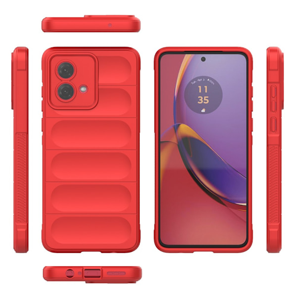 SKALO Motorola Moto G84 5G Rugged Bumpers TPU-Skal Röd