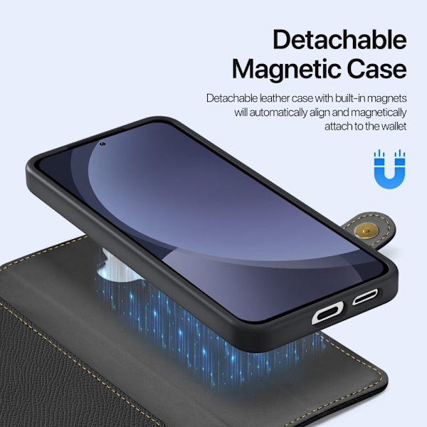 DUX DUCIS Samsung S25+ Lawa Series Lompakkokotelo - Musta Black