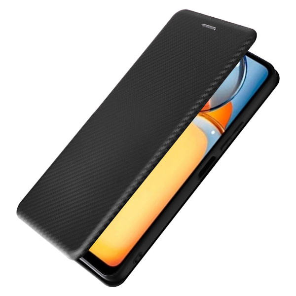 SKALO Xiaomi Redmi 13C 4G Carbon Fiber Pungetui - Sort Black