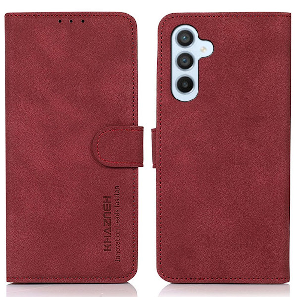 SKALO Samsung S24 FE KHAZNEH Pungetui i PU-læder - Rød Red