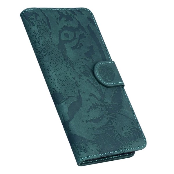 SKALO Xiaomi Redmi Note 11 Embossed Tiger Plånbok - Grön Grön