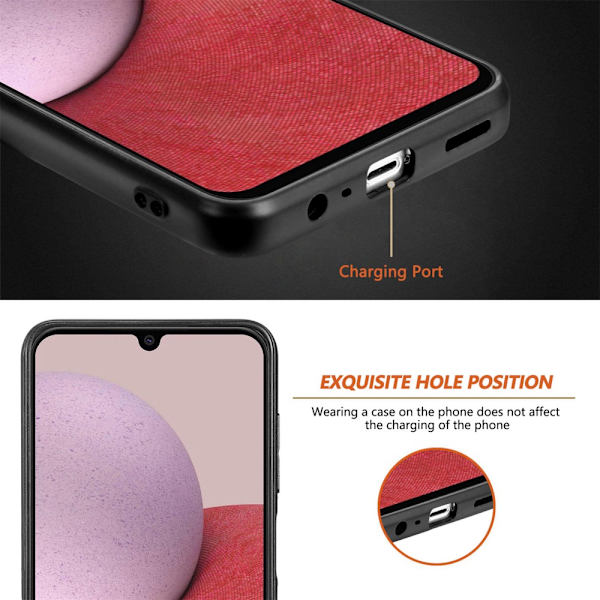 SKALO Samsung A14 4G/5G PU læder hybrid magnetisk ring Cover - Blå Blue