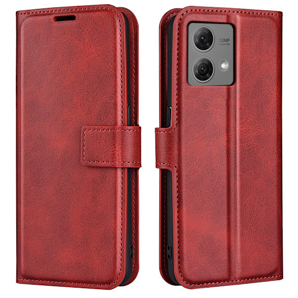 SKALO Motorola Moto G84 5G Premium Wallet Flip Cover - Rød Red