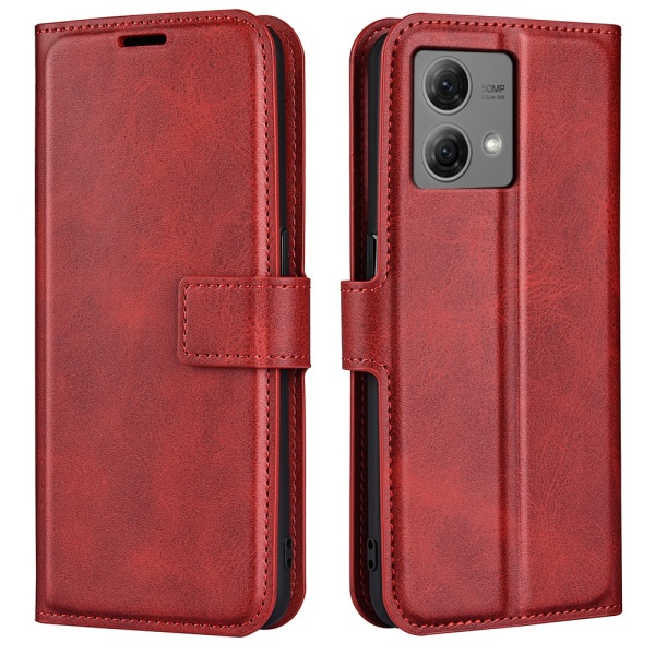 SKALO Motorola Moto G84 5G Premium Wallet Lompakkokotelo - Punai Red