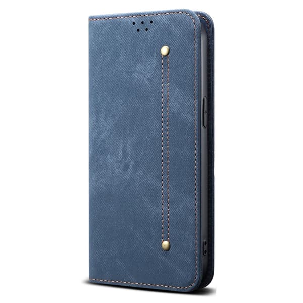 SKALO iPhone 17 Pro Jeans Plånboksfodral - Blå Blå