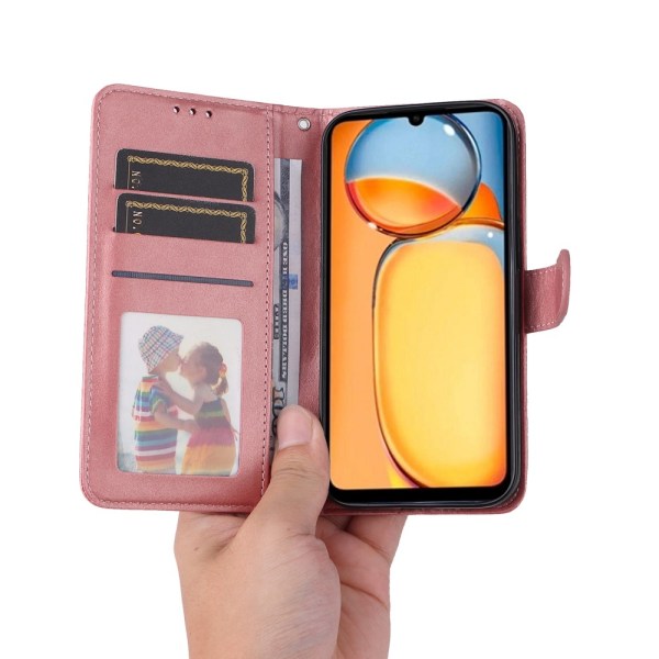 SKALO Xiaomi Redmi 13C 4G PU-Läder Plånboksfodral - Fler färger Rosa