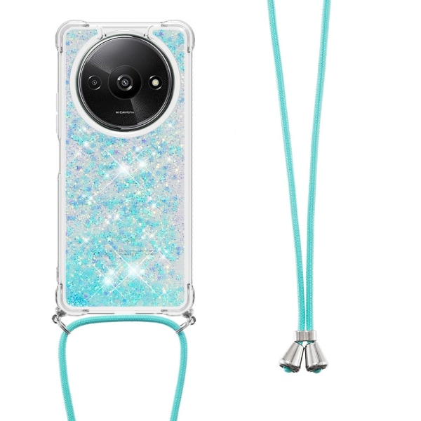 SKALO Xiaomi Redmi A3 Kvicksand Glitter Mobile Collar - Turkis Turquoise