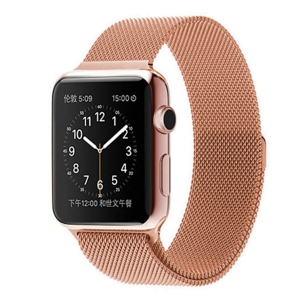 SKALO Milanese Loop Apple Watch Series 7-9 45mm - Vælg farve Pink gold