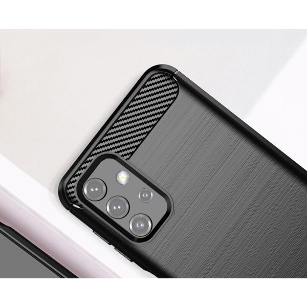 SKALO Samsung A32 5G Armor Carbon Stöttåligt TPU-skal - Fler färger Röd
