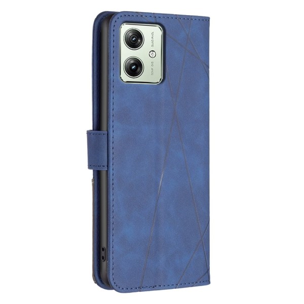 Motorola Moto G54 5G BINFEN COLOR Præget Flip Cover - Blå Blue