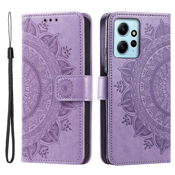 SKALO Xiaomi Redmi Note 12 4G Mandala Plånboksfodral - Lila Lila