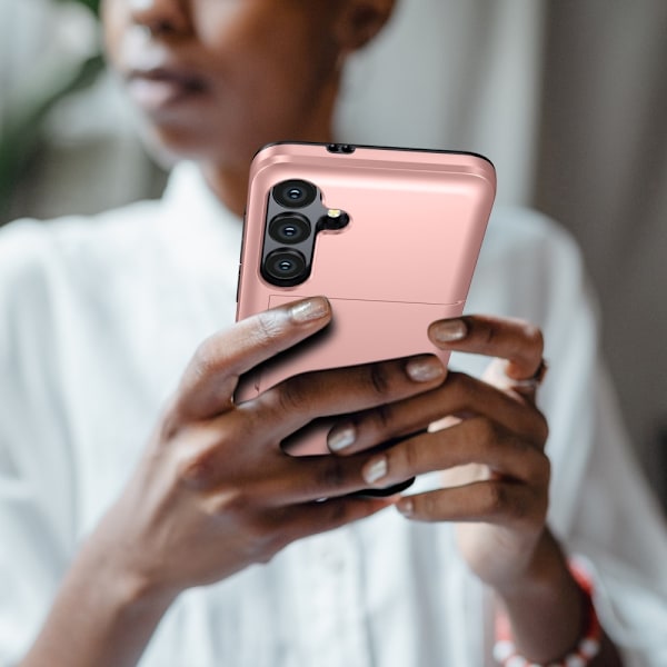 SKALO Samsung A56 5G Armor Korthållare Skal - Blå Blå