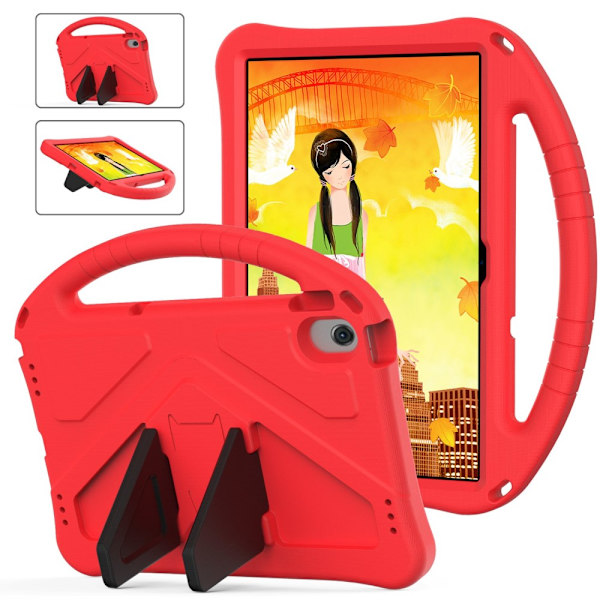 SKALO Lenovo Tab M10 Plus 10.6" (Gen 3) Barnskal med handtag och ställ - Röd Röd