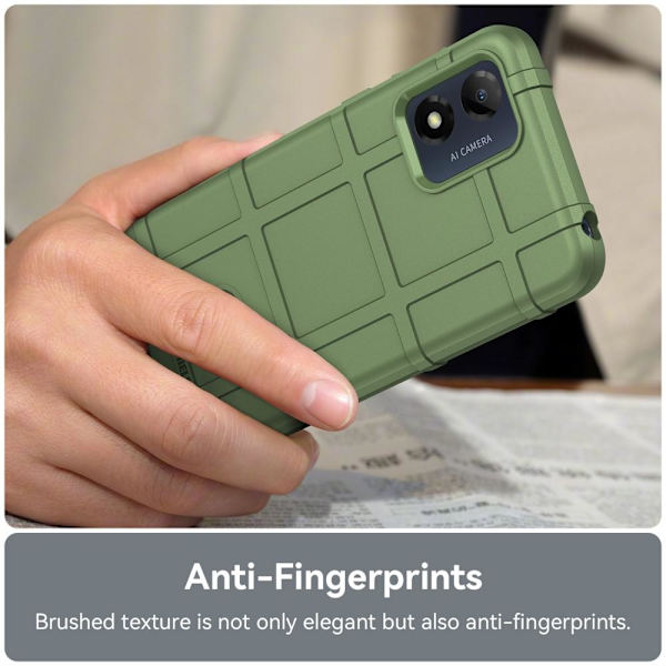 SKALO Motorola Moto E13 4G Rugged Shield Stødsikker TPU-cover Green