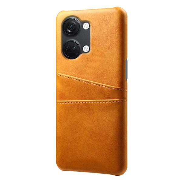 SKALO OnePlus Nord 3 5G / Ace 2V PU-nahkainen Korttikotelo - Vaaleanruskea Light brown