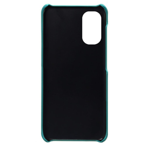 SKALO Moto G31 / G41 PU-Läder Korthållare Skal - Turkos Turquoise