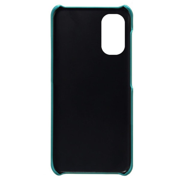 SKALO Moto G31 / G41 PU-nahkainen korttikotelon kansi - turkoosi Turquoise