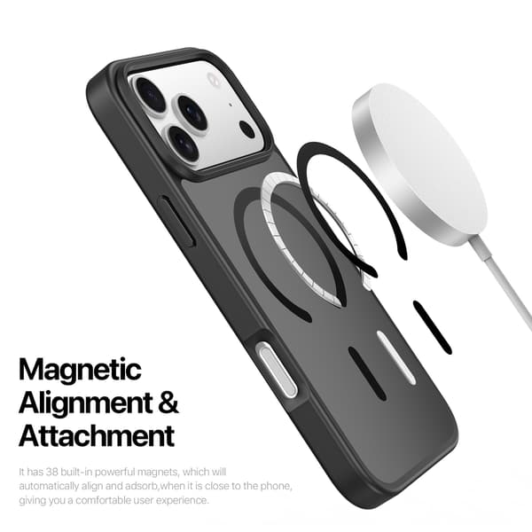 DUX DUCIS Yind Series Matte Finish Cover til iPhone 18 Pro - Sort Black