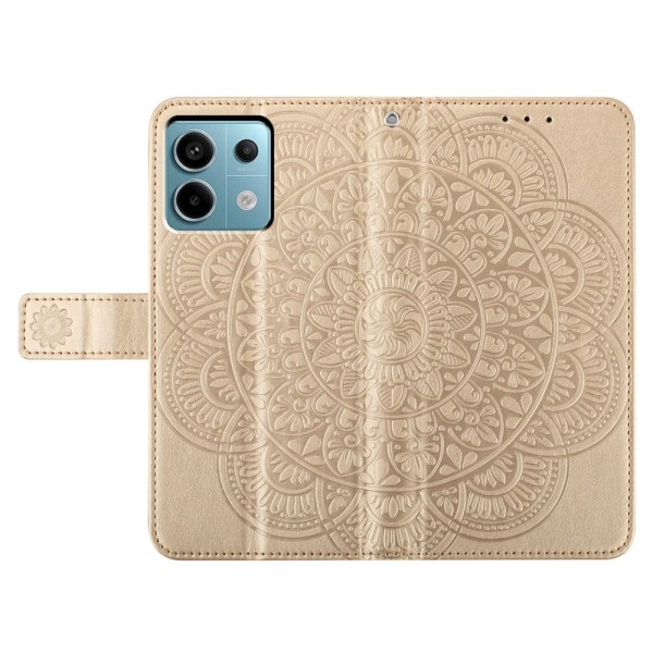 SKALO Xiaomi Redmi Note 13 Pro 5G Mandala Flip Cover - Guld Gold