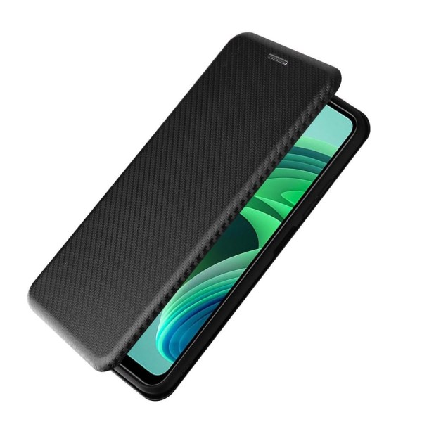 SKALO Xiaomi Redmi 10 5G Carbon Fiber Pungetui - Sort Black