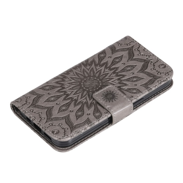 SKALO Motorola Moto G23 4G Mandala lompakkokotelo - Harmaa Grey