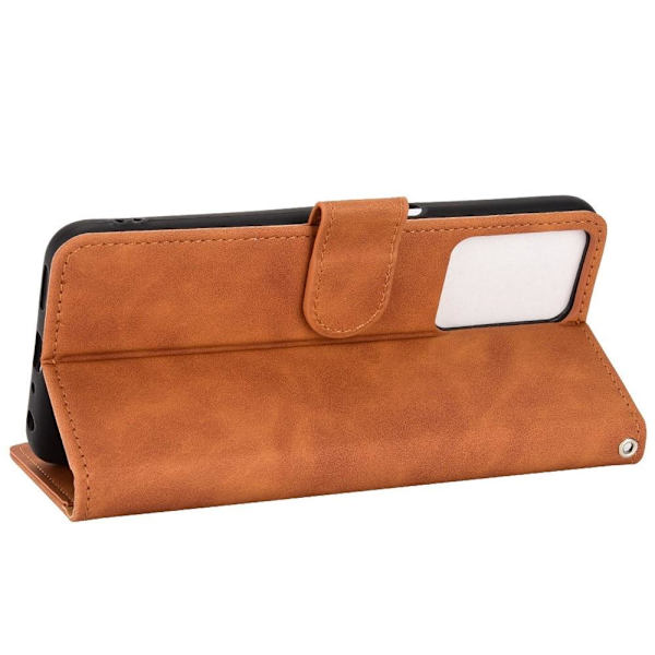 SKALO OnePlus Nord CE 2 Lite 5G Matt PU-Läder Plånboksfodral - Brun Brun