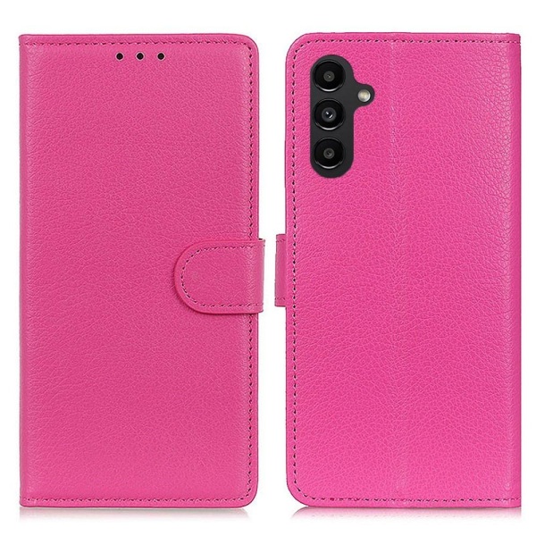 SKALO Samsung A14 4G/5G Litchi Flip Cover - Pink Pink