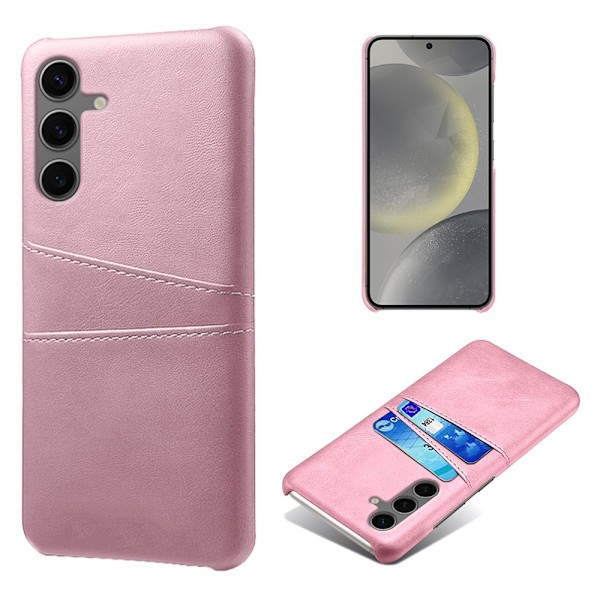 SKALO Samsung S24 FE PU-nahkainen Suojakuori Lompakolla - Ruusukulta Pink gold