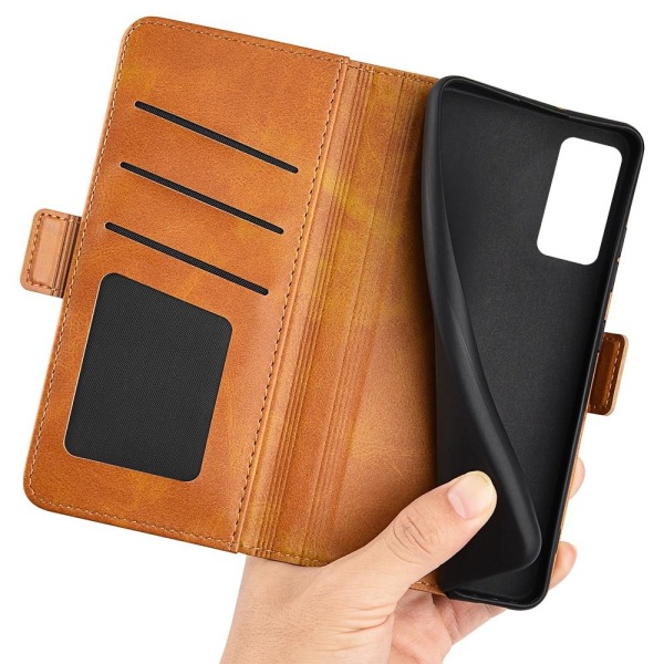 SKALO Xiaomi 12 Premium Wallet Flip Cover - Lys brun Light brown