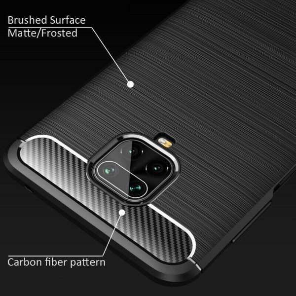 Stöttåligt Armor Carbon TPU-skal Xiaomi Redmi Note 9 Pro - fler Svart