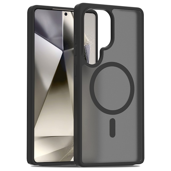 SKALO Samsung S25 Ultra Skin-touch Hybrid Skal - Svart Svart