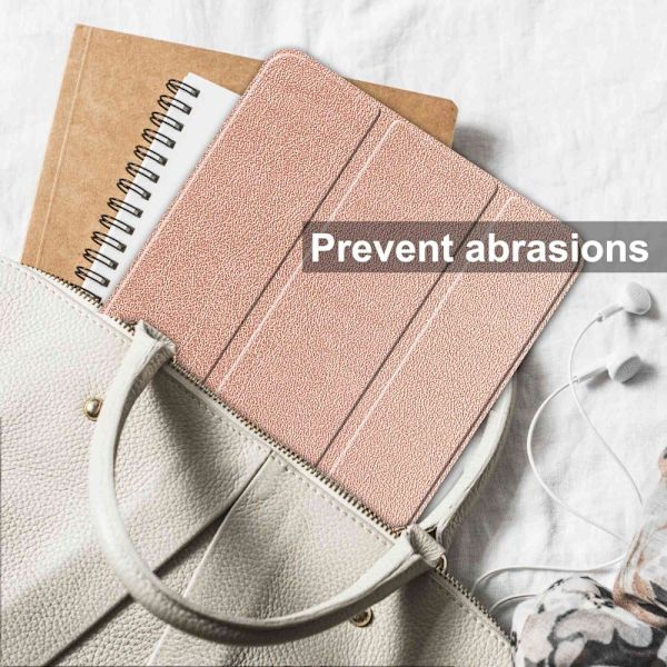 SKALO iPad 10.9 (2022) Trifold Flip Cover - Rosa guld Pink gold