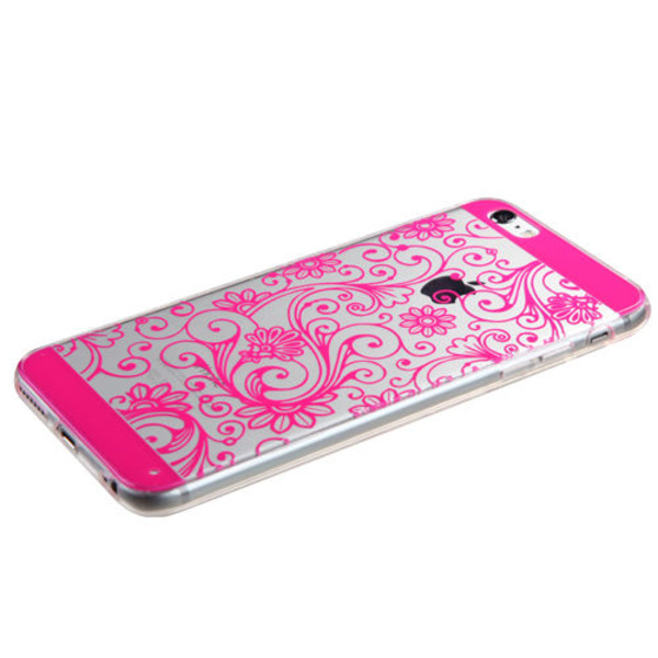 Flower Silikon TPU-Skal till iPhone 6/6S Cerise