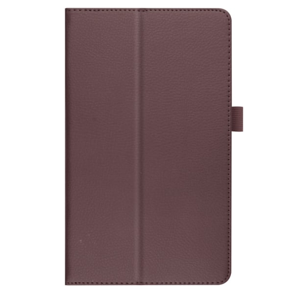 SKALO Samsung Tab A7 Lite Duofold Litchi Flip Cover - Brun Brown