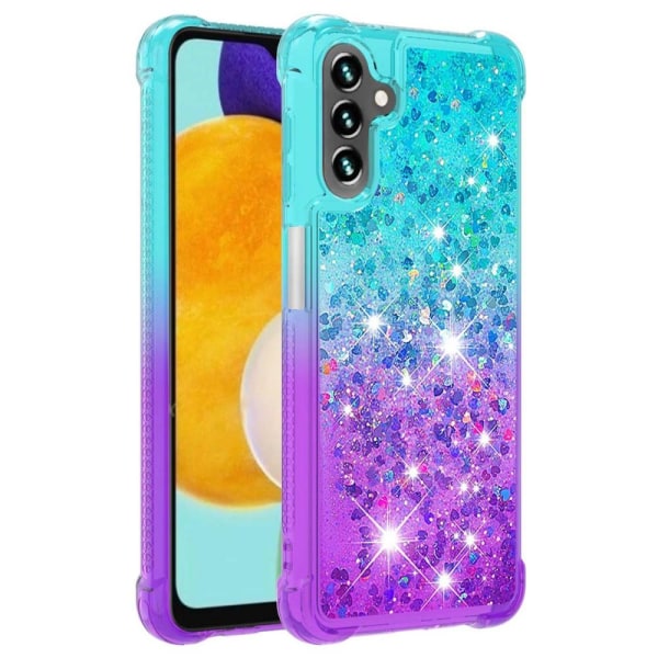 SKALO Samsung A34 5G Kvicksand Glitter Hjerter TPU Cover - Turki Multicolor