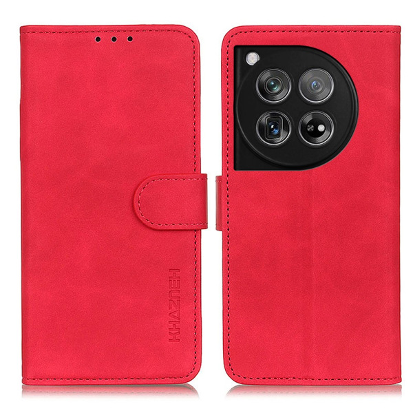 SKALO OnePlus 12 5G KHAZNEH Pungetui i PU-læder - Rød Red