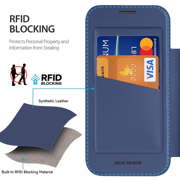 DUX DUCIS Skin X Pro Plånbok för iPhone 18 Pro - Blå Blå