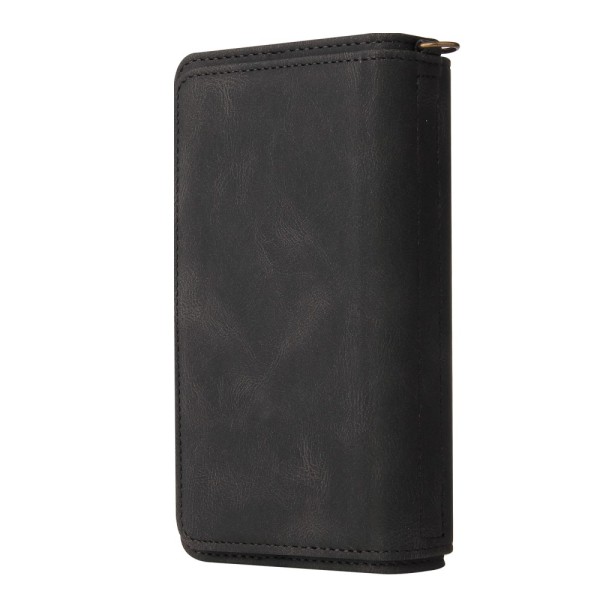 SKALO Xiaomi Redmi 12C 4G Big Wallet 17-lokeroa Lompakkokotelo - Black