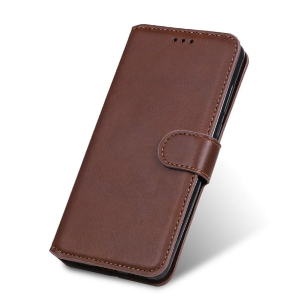 SKALO Samsung A22 5G Klassiskt Plånboksfodral - Brun Brown