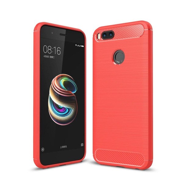 Iskunkestävä Armor Carbon TPU-kotelo Xiaomi Mi A1 - lisää värejä Red